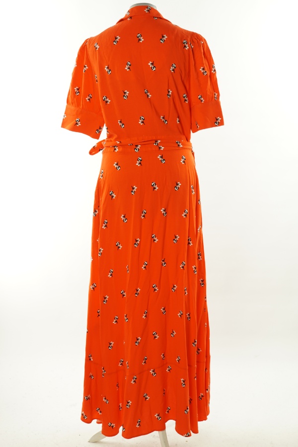 Sukienka pomarańczowa kwiaty - NEXT zdjęcie 2