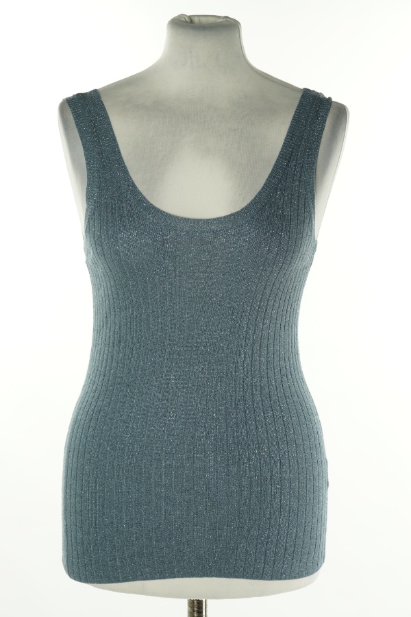 Bluzka sweterkowa niebieska z brokatem zdjęcie 1