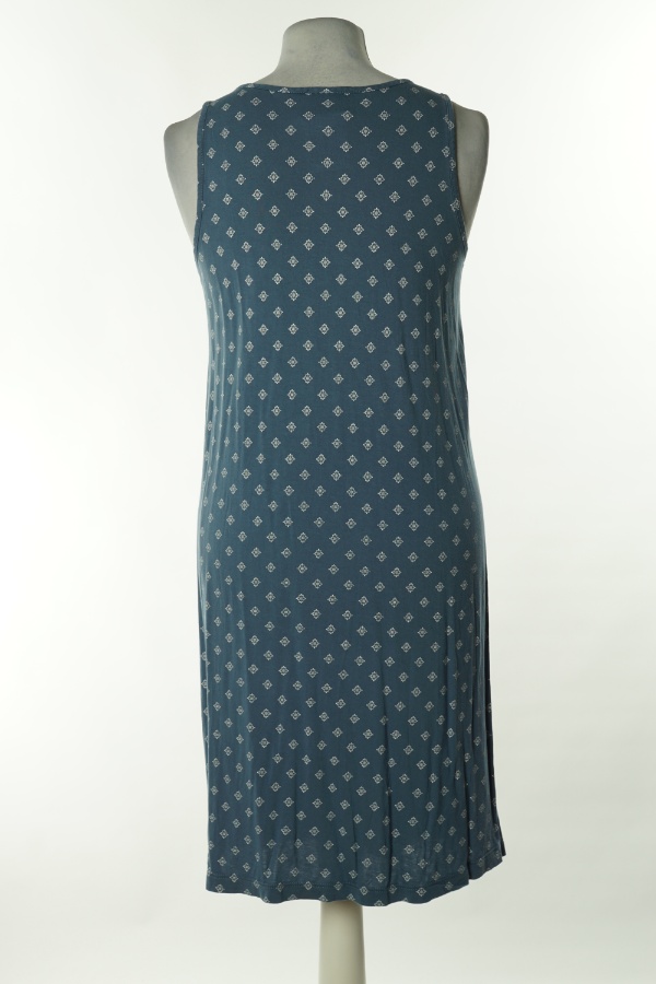 Sukienka niebieska nadruk - BEACHTIME zdjęcie 2