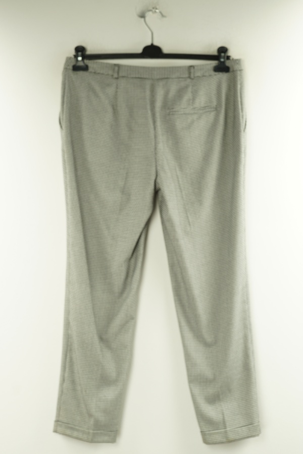 Spodnie 7/8 biało - czarne pepitka - PAPAYA zdjęcie 2