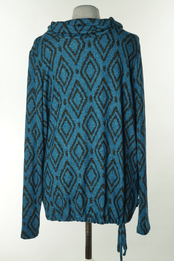 Bluzka niebieska w czarne wzory - CECIL zdjęcie 2