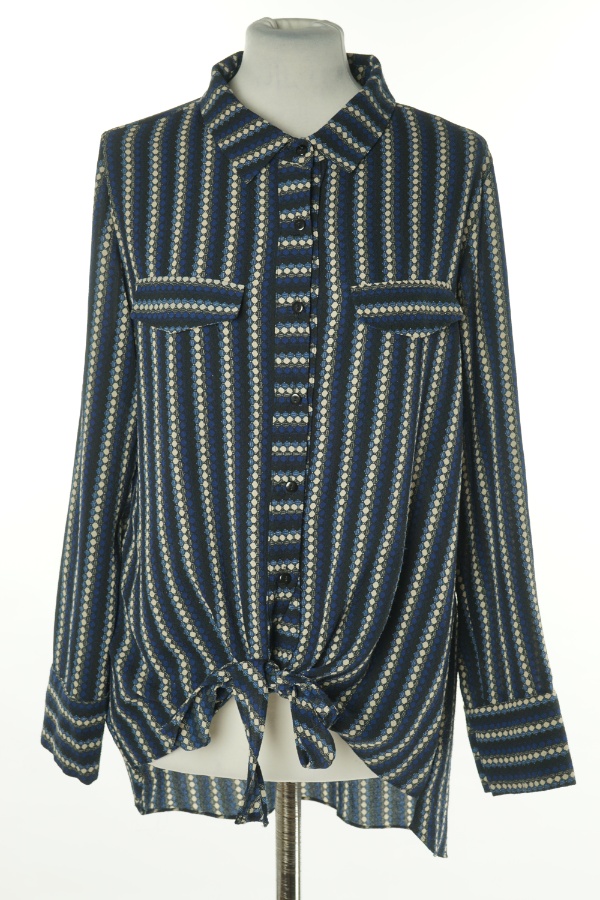 Koszula granatowa w kremowe kropki - NEW LOVE zdjęcie 1