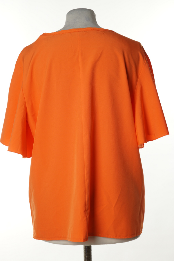 Bluzka pomarańczowa - BRAK METKI Z NAZWĄ PRODUCENTA zdjęcie 2