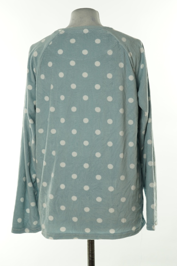 Bluzka piżamowa niebieska w białe kropki - LOVE TO LOUNGE zdjęcie 2