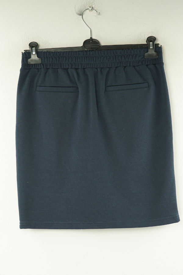 Spódnica materiałowa granatowa - ICHI zdjęcie 2