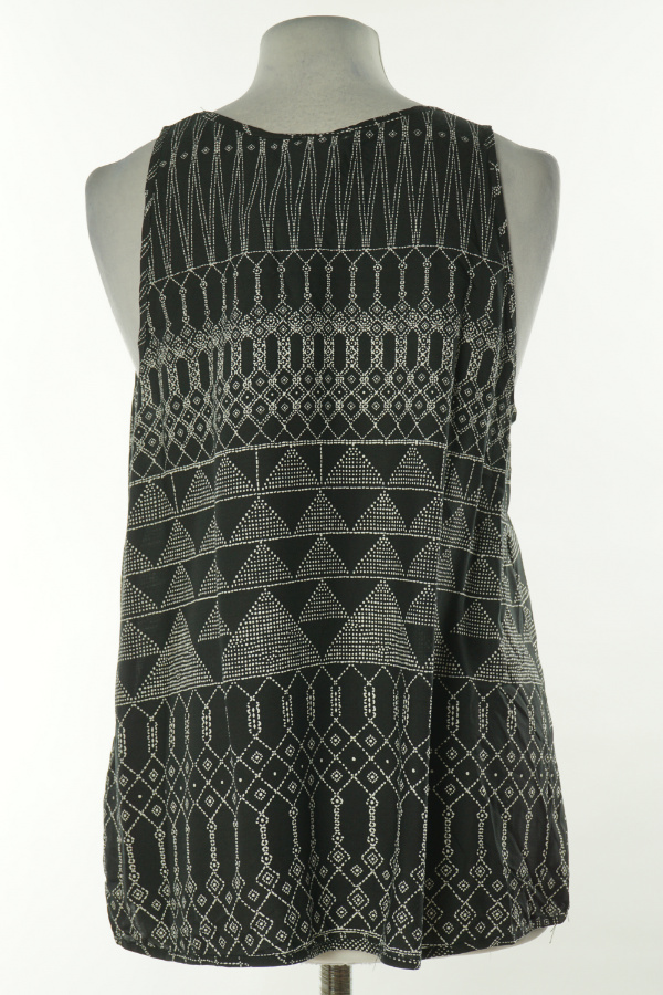 Koszulka czarna w białe wzory - H&M zdjęcie 2