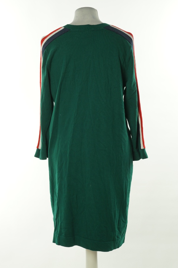 Sukienka zielona z lampasami, TOMMY HILFIGER - TOMMY HILFIGER zdjęcie 2