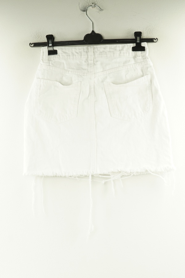 Spódnica biała jeansowa - DENIM CO zdjęcie 2