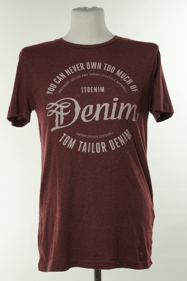 Koszulka bordowa DENIM - TOM TAILOR zdjęcie 1