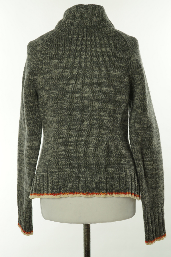 Kardigan grafitowy melanż zapinany na suwak - GAP zdjęcie 2