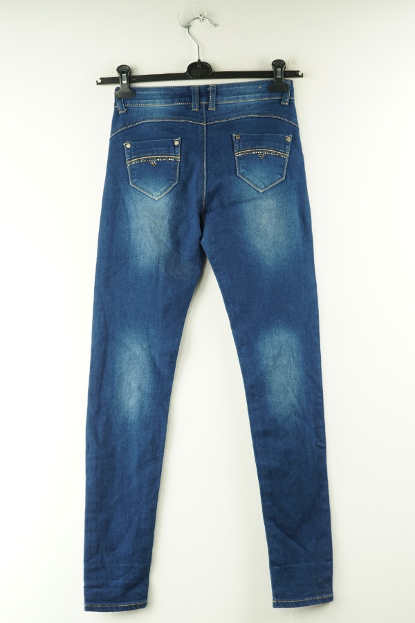 Spodnie granatowe jeansowe - AUREUS JEANS zdjęcie 2