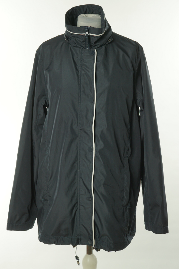 Kurtka granatowa z białą oblamówką - CAPPUCCINI zdjęcie 1