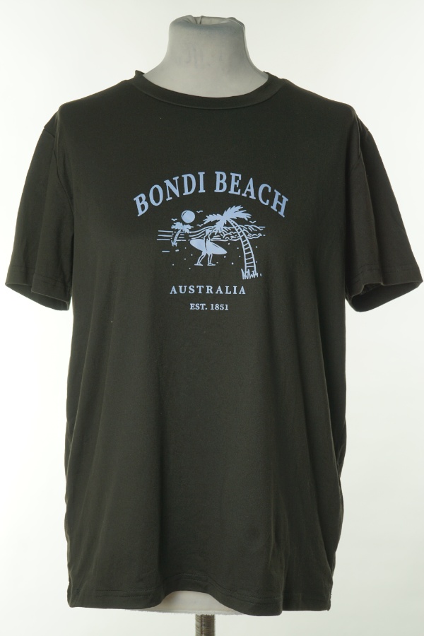 Koszulka czarna z napisem - BRAK METKI Z NAZWĄ PRODUCENTA zdjęcie 1