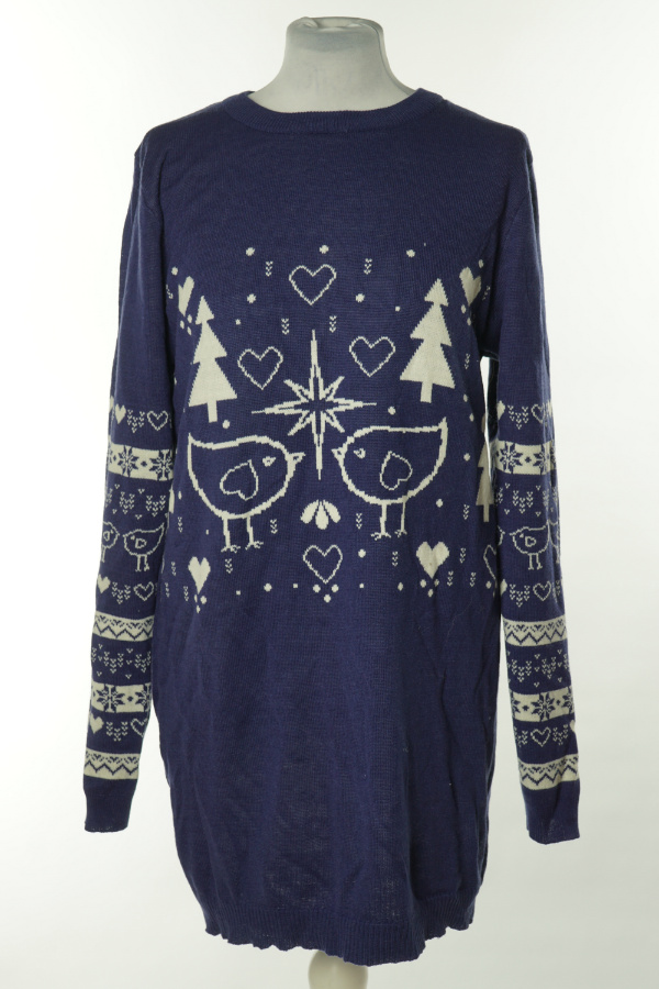 Sweter fioletowy świąteczny - BRAK METKI Z NAZWĄ PRODUCENTA zdjęcie 1