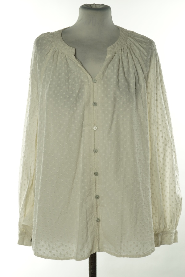 Bluzka biała w kropki 3D - M&S zdjęcie 1