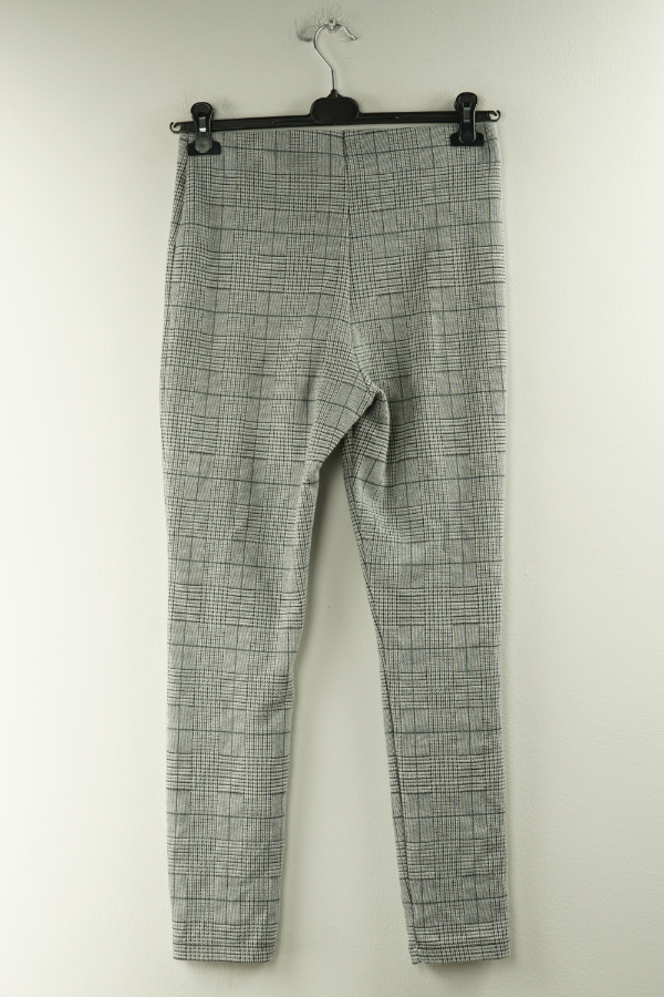 Spodnio-legginsy materiałowe szare w kratkę - ESPRIT zdjęcie 2