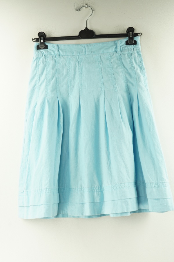 Spódnica niebieska w składzie len (55%) i bawełna (45%) H&M - H&M zdjęcie 1