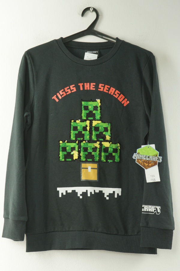 Bluza czarna z cekinami Minecraft - TESCO zdjęcie 1