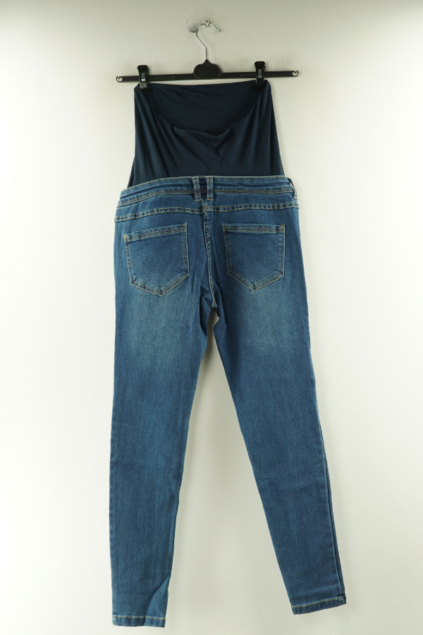 Spodnie niebieskie jeansowe ciążowe - BLUE MOTION zdjęcie 2