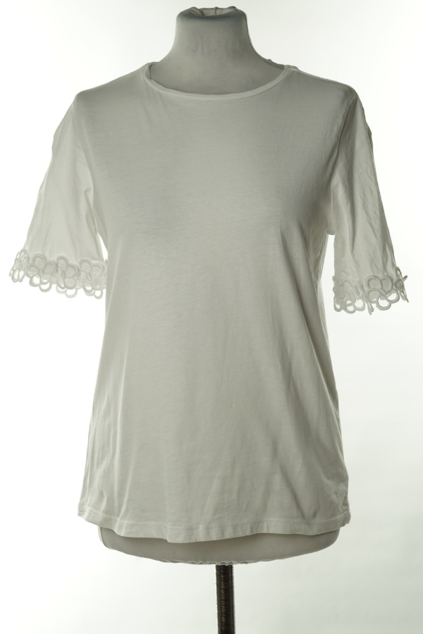 Koszulka biała z kwiatkami na rękawach - DUNNES zdjęcie 1