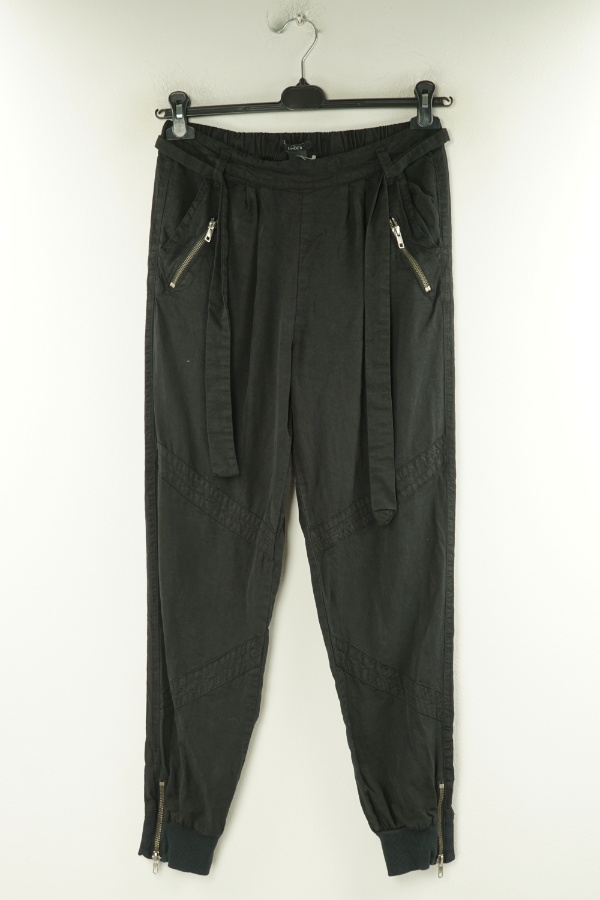 Spodnie czarne z paskiem - LINDEX zdjęcie 1