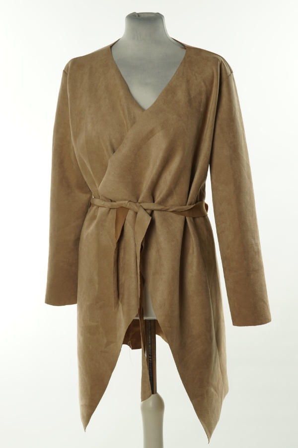 Narzutka beżowa zamszowa - MADE IN ITALY zdjęcie 1