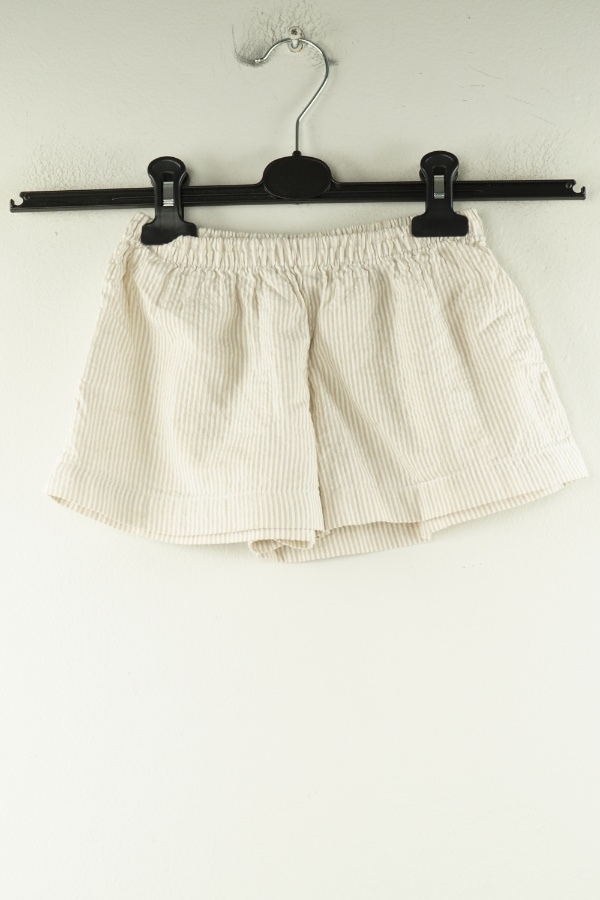 Krótkie spodenki biało - beżowe paski H&M - H&M zdjęcie 1