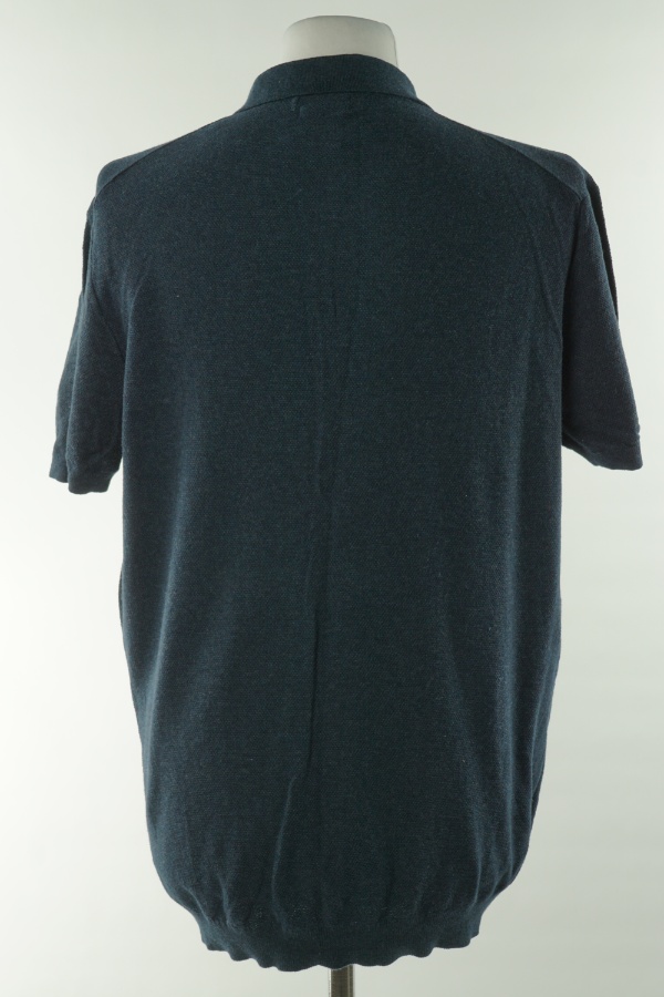 Koszulka polo granatowa dzianinowa, MASSIMO DUTTI - MASSIMO DUTTI zdjęcie 2