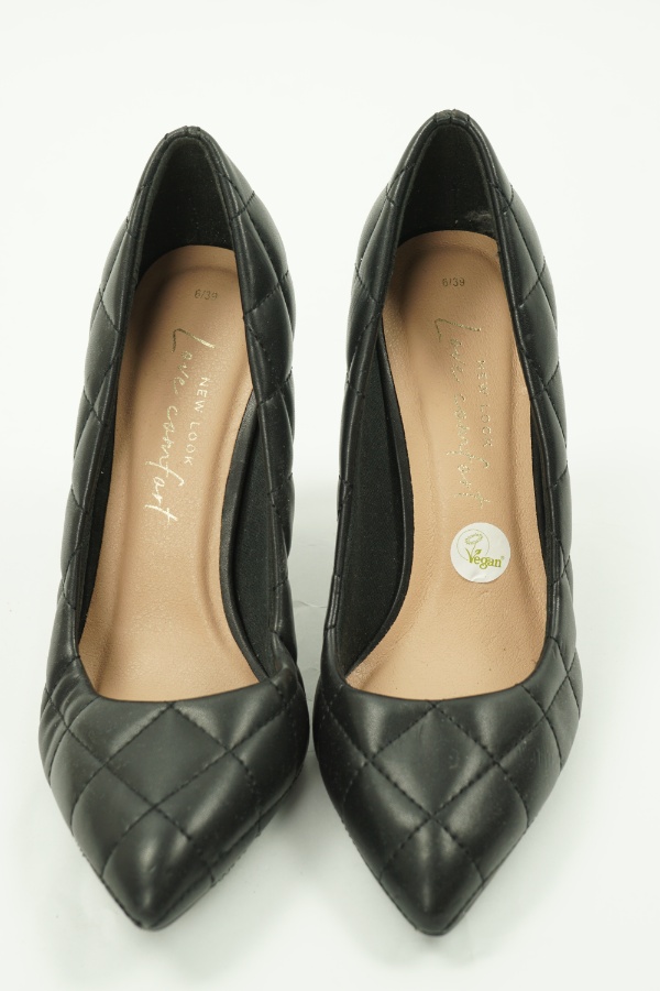 Szpilki czarne pikowane - NEW LOOK zdjęcie 2