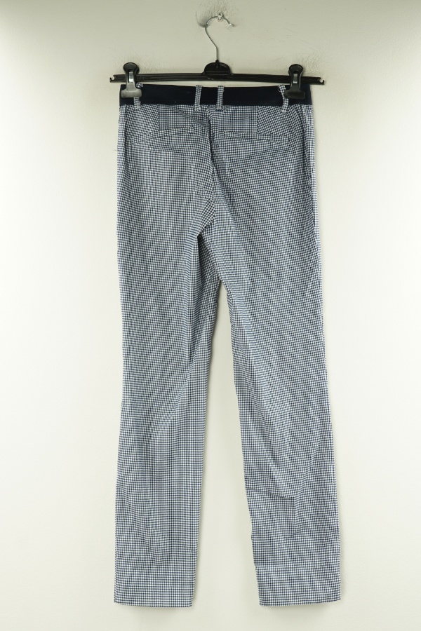 Spodnie w granatowo - białą kratkę - GALLERY zdjęcie 2