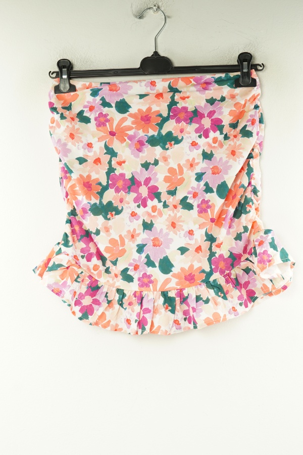 Spódnica wielokolorowa kwiecista - SHEIN zdjęcie 1