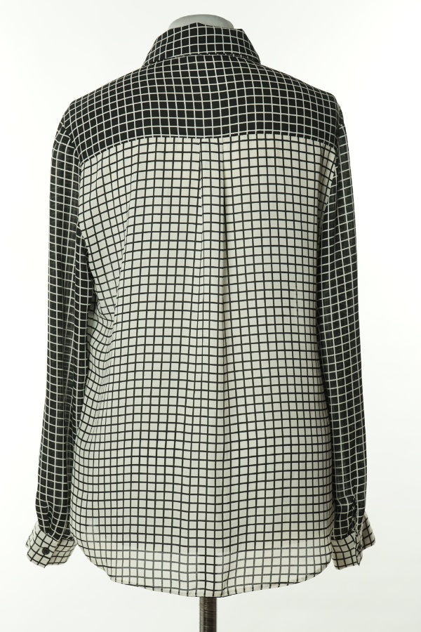 Koszula biało-czarna w kratkę - F&F zdjęcie 2