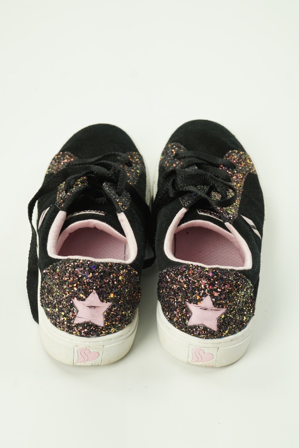 Buty czarne z cekinami - STREET zdjęcie 2