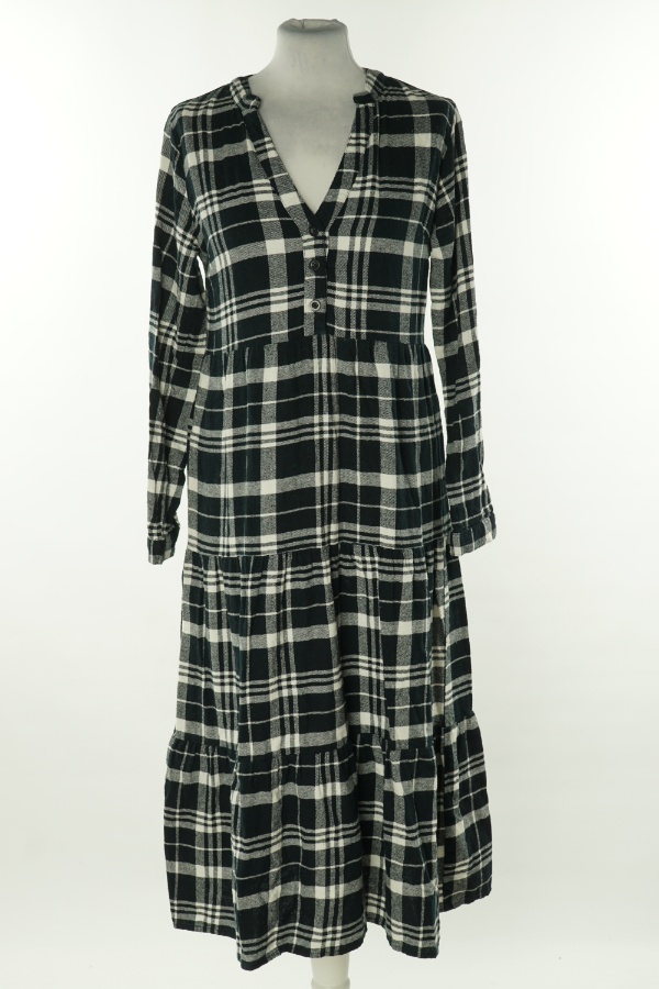 Sukienka granatowa w białą kratkę - PRIMARK zdjęcie 1