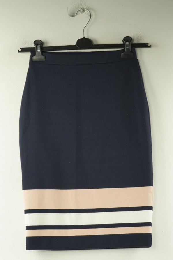 Spódnica granatowa z paskami - SAINT TROPEZ zdjęcie 1
