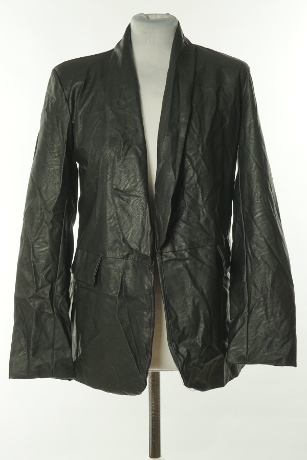 Marynarka ekoskóra czarna - ESTEE BROWN zdjęcie 1