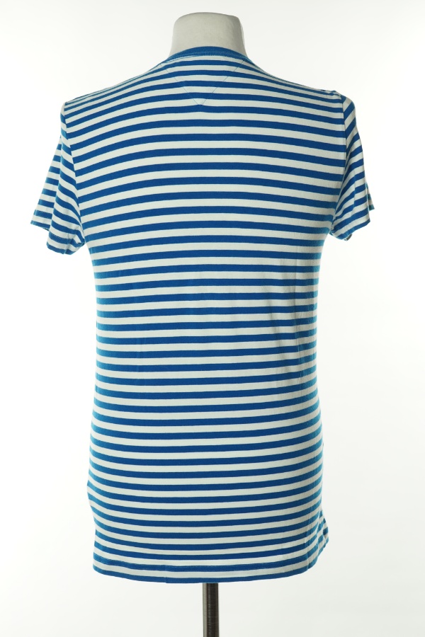 Koszulka biało-niebieska w paski, TOMMY HILFIGER - TOMMY HILFIGER zdjęcie 2