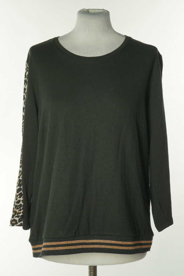 Bluzka czarna z lampasami w cętki - BETTY BARCLAY zdjęcie 1