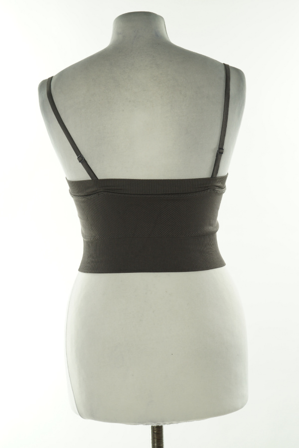 Top szary prążkowany, H&M - H&M zdjęcie 2
