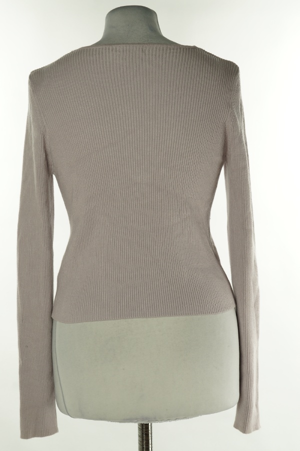 Narzutka beżowa prążkowana, STRADIVARIUS - STRADIVARIUS zdjęcie 2