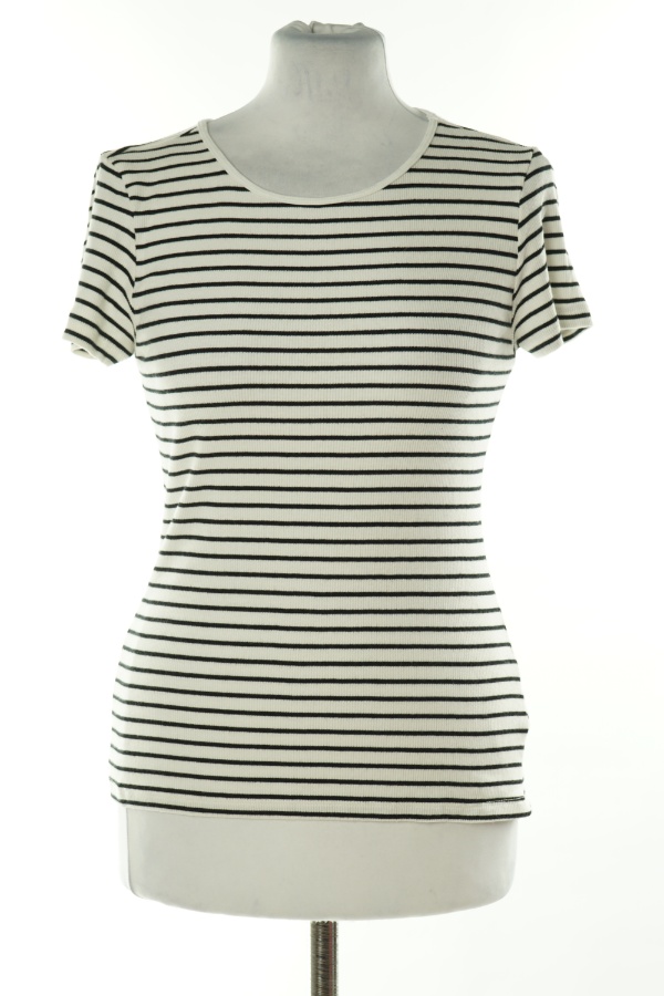 Koszulka biało-czarna w paski - H&M zdjęcie 1