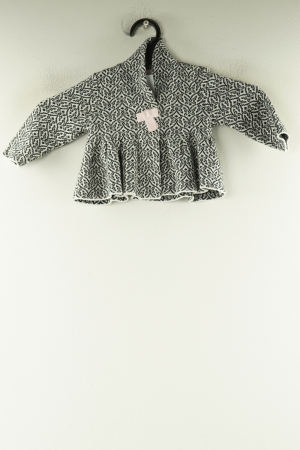 Kardigan biało - czarny - MYWEAR zdjęcie 1