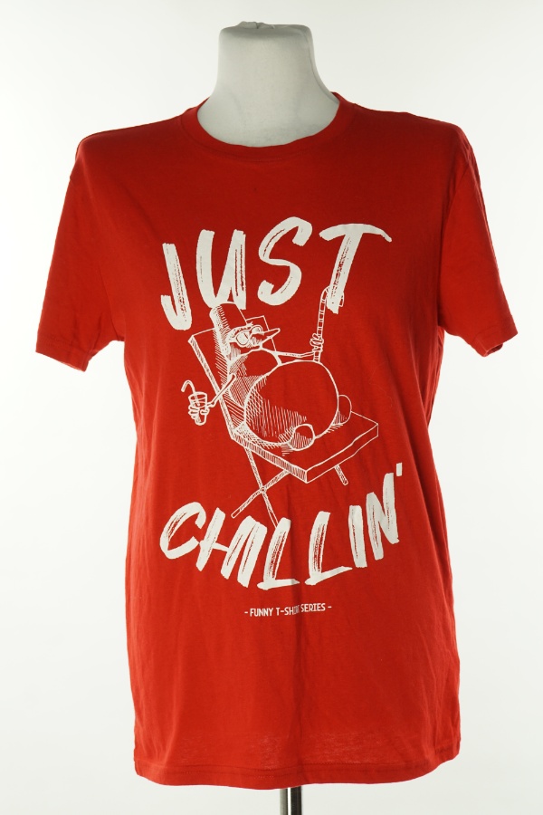 Koszulka czerwona z białym nadrukiem i napisem - ALPHAR zdjęcie 1