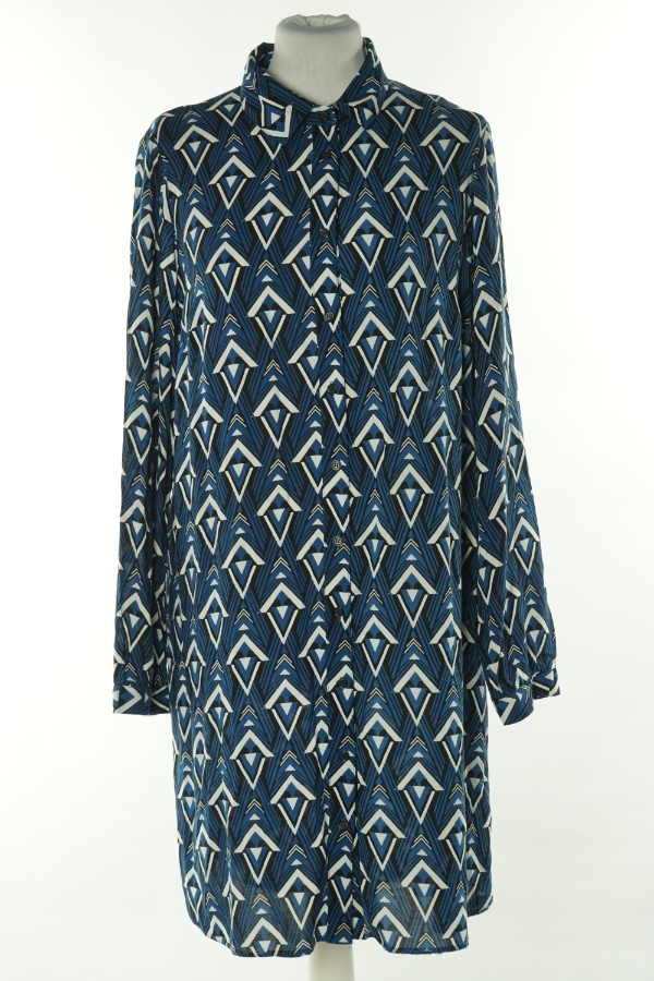 Sukienka niebiesko-biała koszulowa - F&F zdjęcie 1