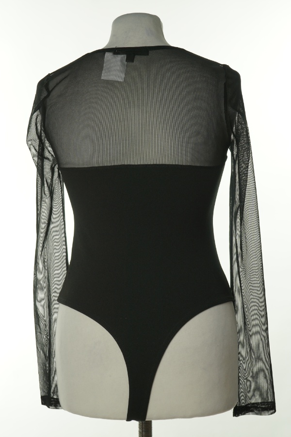 Body czarne z siateczkowymi rękawami - MISSGUIDED zdjęcie 2