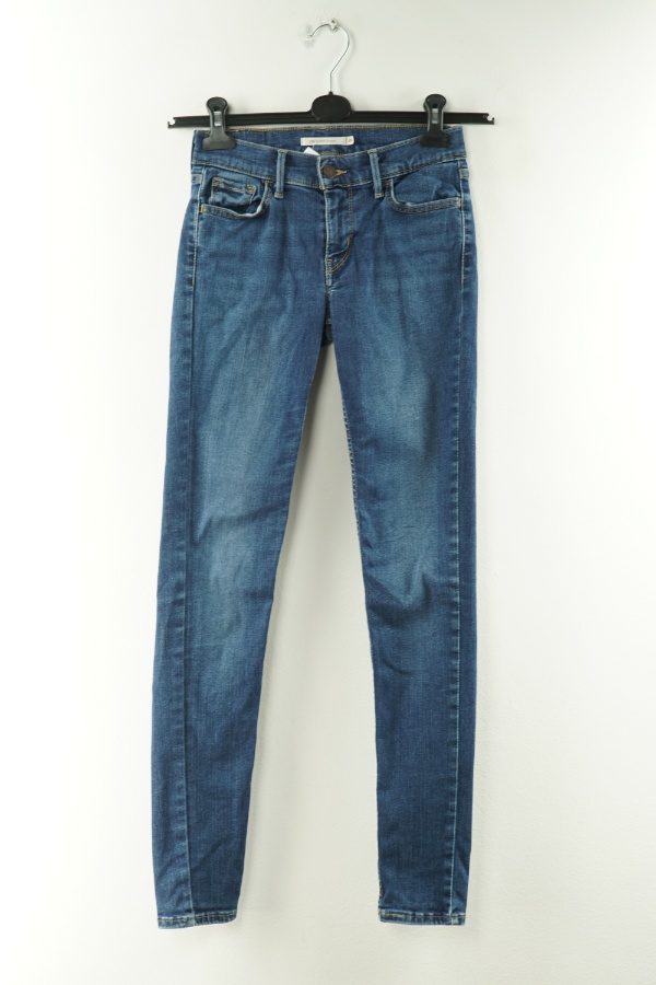 Spodnie granatowe jeansowe super skinny - LEVI'S zdjęcie 1