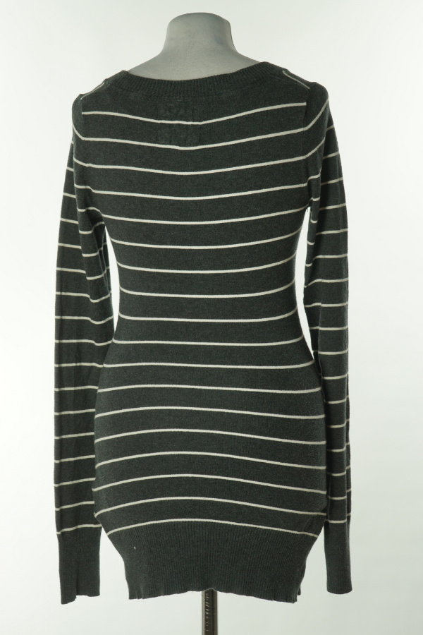 Sweter grafitowy w białe paski - H&amp;M zdjęcie 2