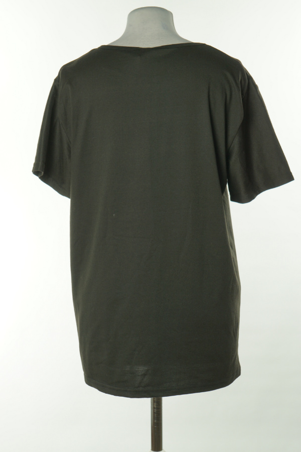 Koszulka czarna nadruk - BRAK METKI Z NAZWĄ PRODUCENTA zdjęcie 2