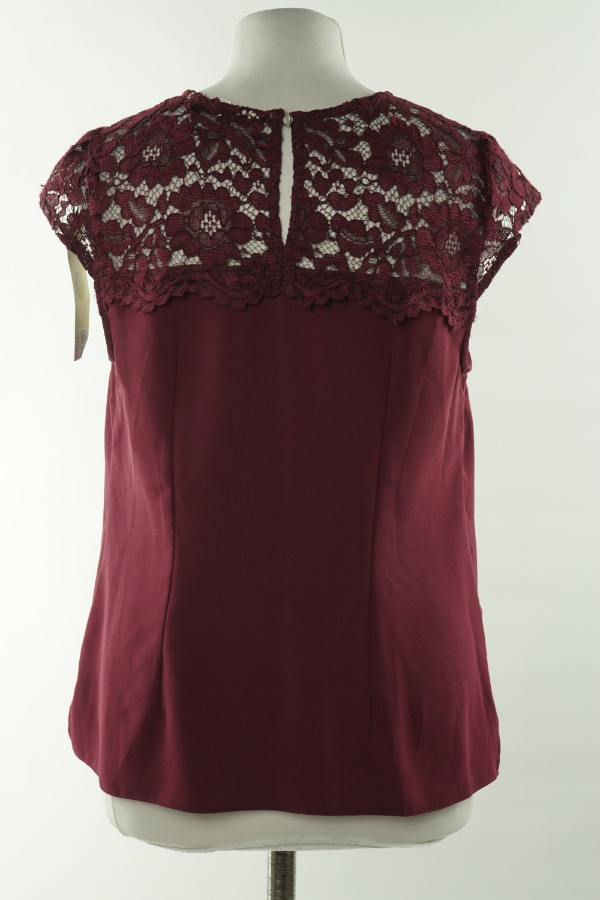 Bluzka bordowa z koronką - DOROTHY PERKINS zdjęcie 2