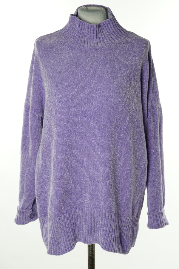 Sweter fioletowy welurowy - GEORGE zdjęcie 1